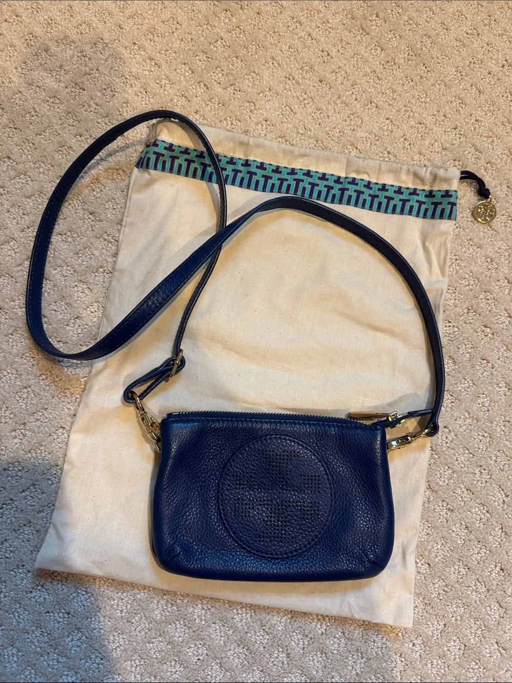 Blue Tory Burch crossbody bag